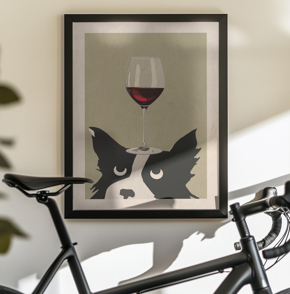 Dog and Wine - Poster / Art Print - interiör
