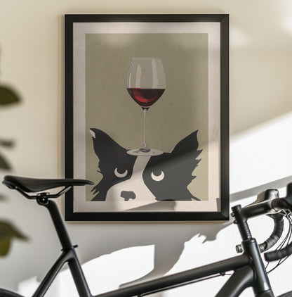 Dog and Wine - Poster / Art Print - interiör
