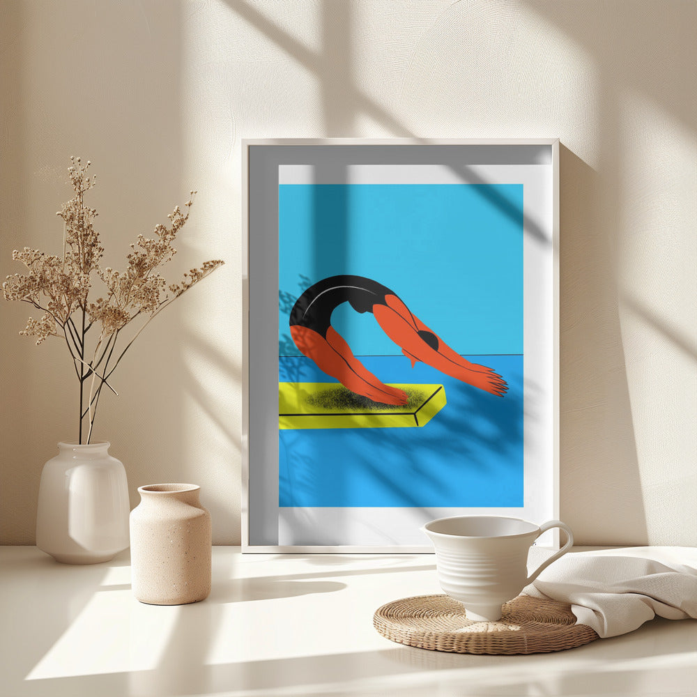 Swimmer - Poster / Art Print - interiör