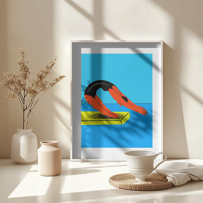 Swimmer - Poster / Art Print - interiör