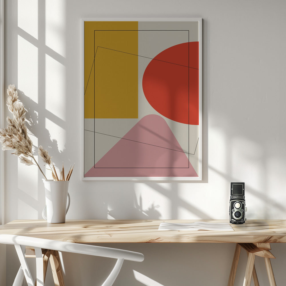 Four Triangles - Poster / Art Print - interiör