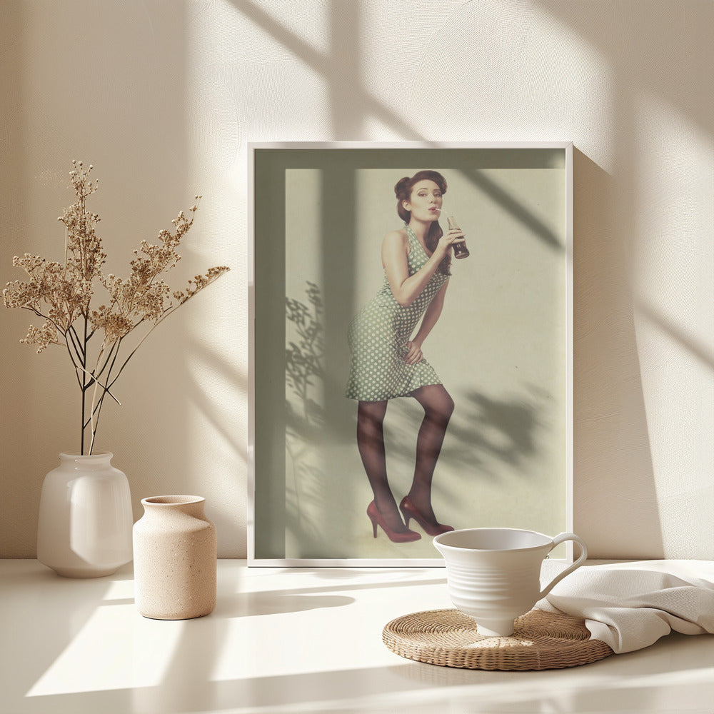 Pin Up Girl - Poster / Art Print - interiör