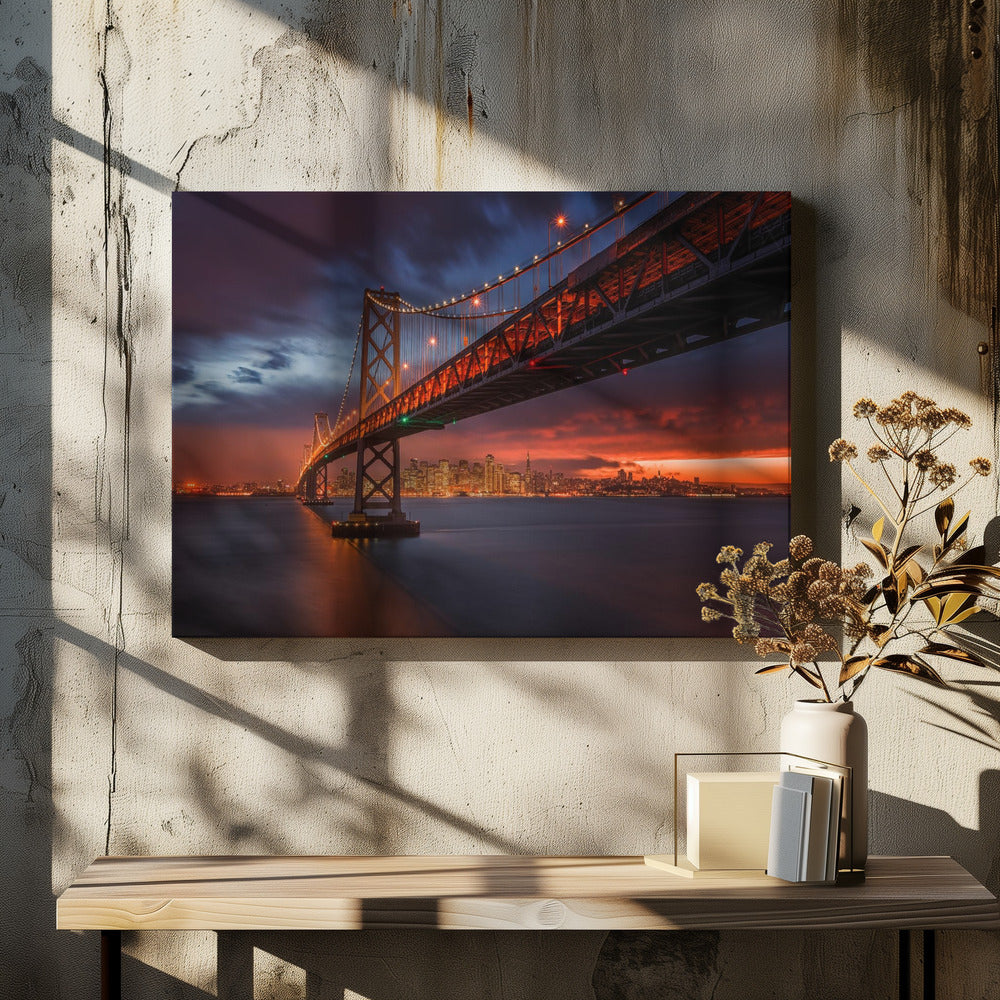 Fire over San Francisco - Poster / Art Print - interiör