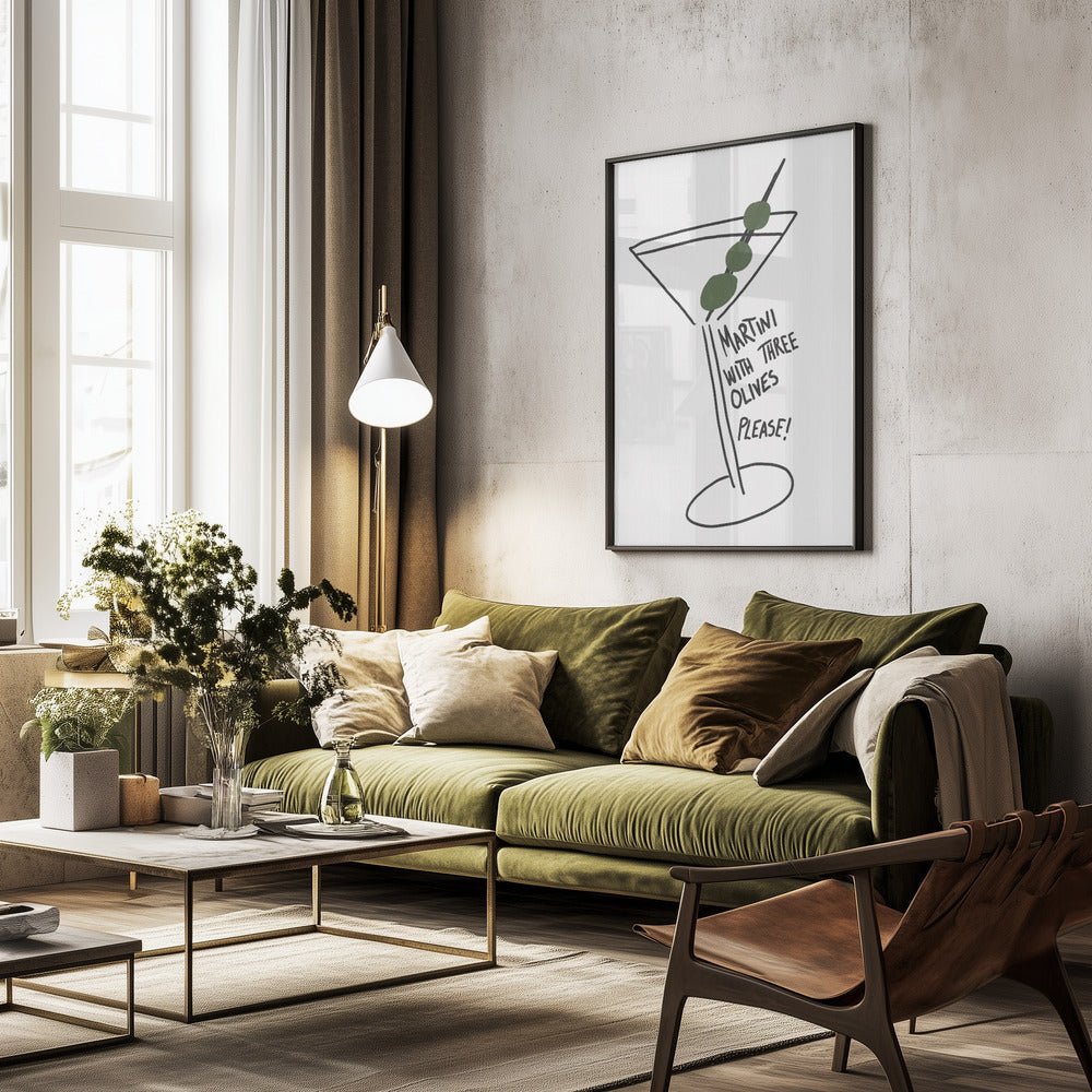 Martini Three Olives - Poster / Art Print - interiör
