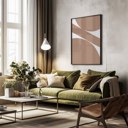 Abstract Mocha - Poster / Art Print - interiör