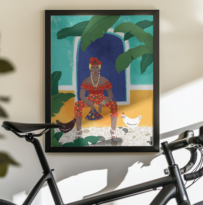 Femm au cigare - Poster / Art Print - interiör