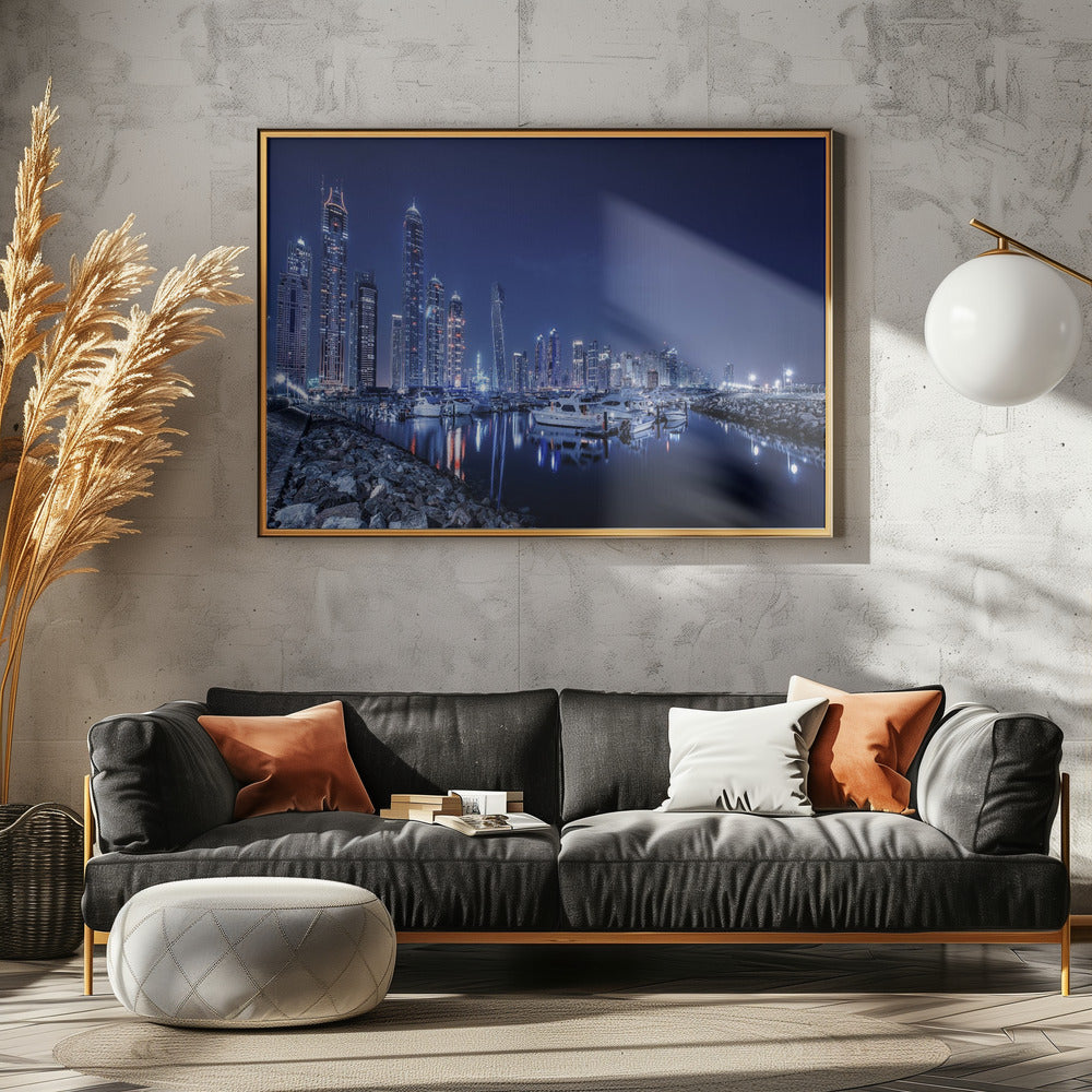 Blue Night - Poster / Art Print - interiör