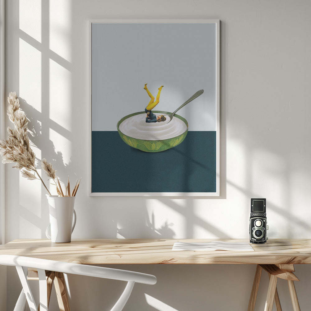 Yoga in my yogurt - Poster / Art Print - interiör