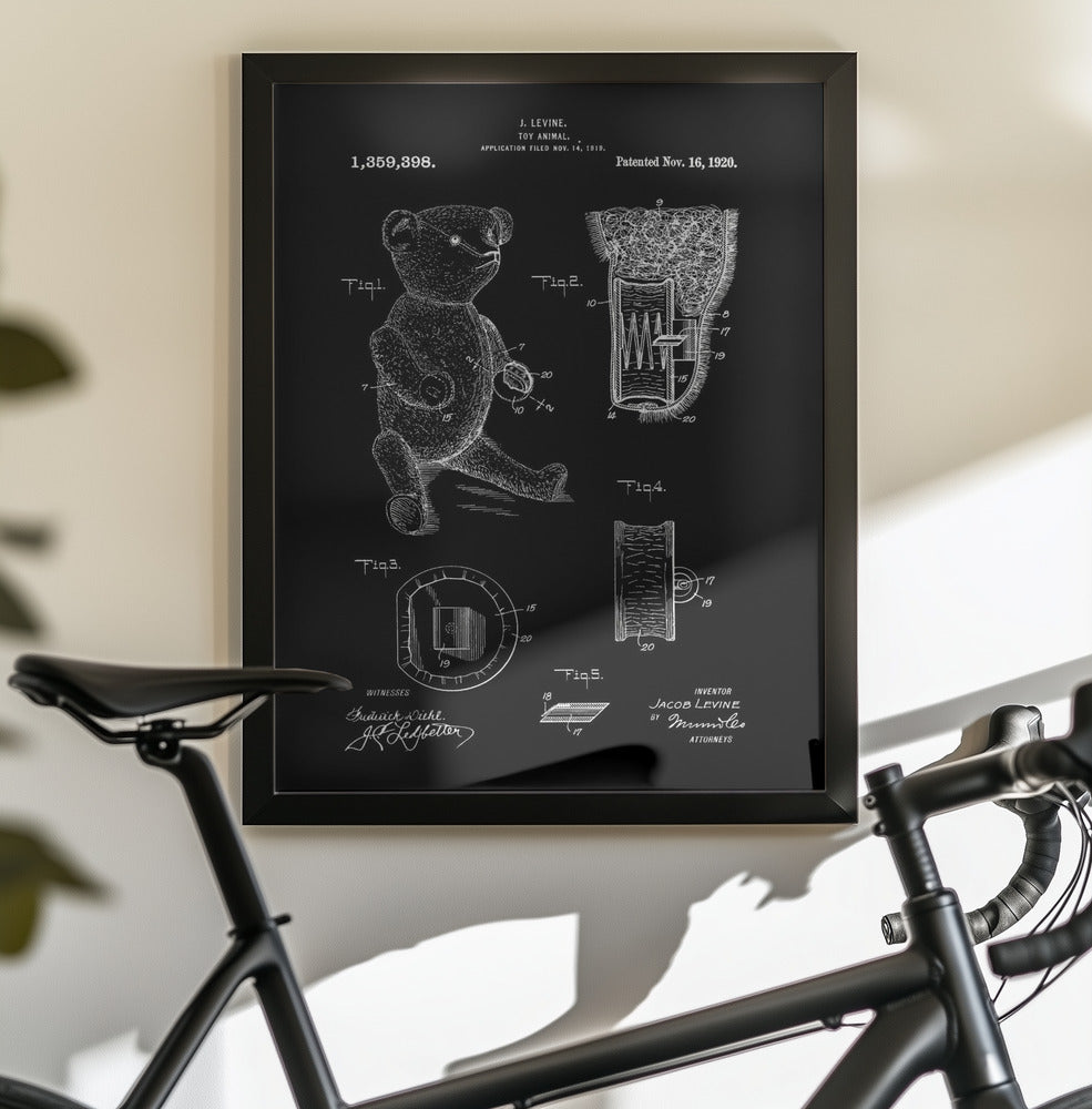 Teddybear Patent 1920 - Poster / Art Print - interiör