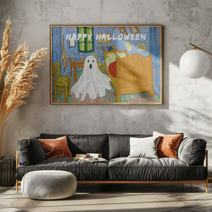 Happy Halloween Van Gogh Collage - Poster / Art Print - interiör