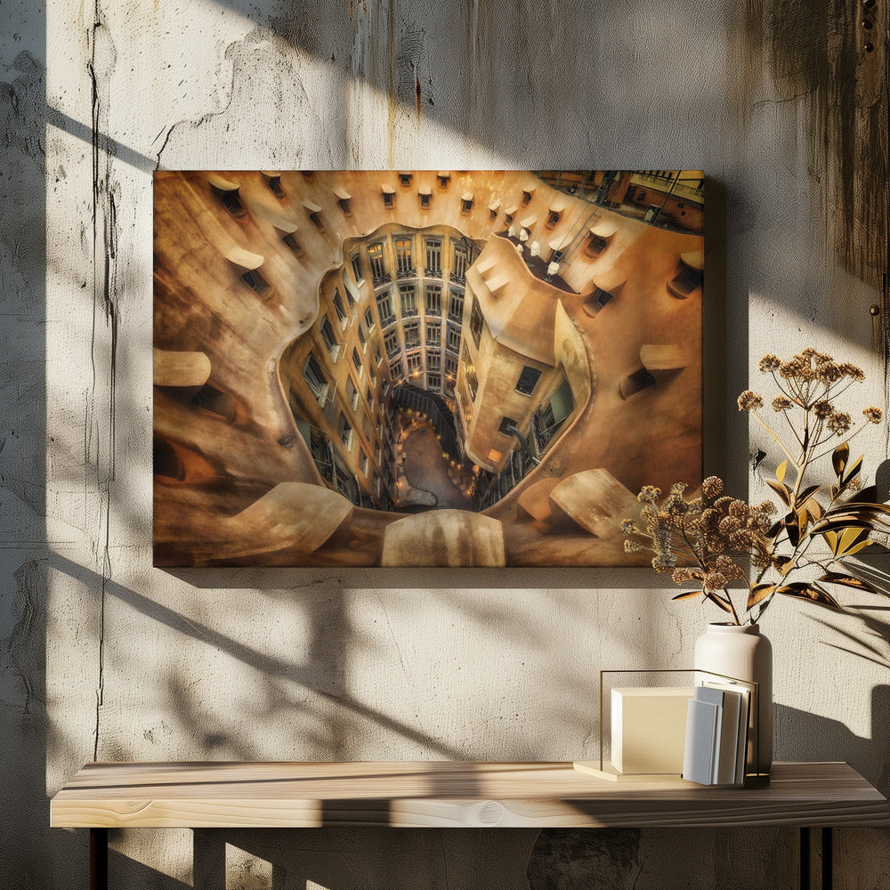 Casa Milà, La Pedrera, Barcelona. - Poster / Art Print - interiör
