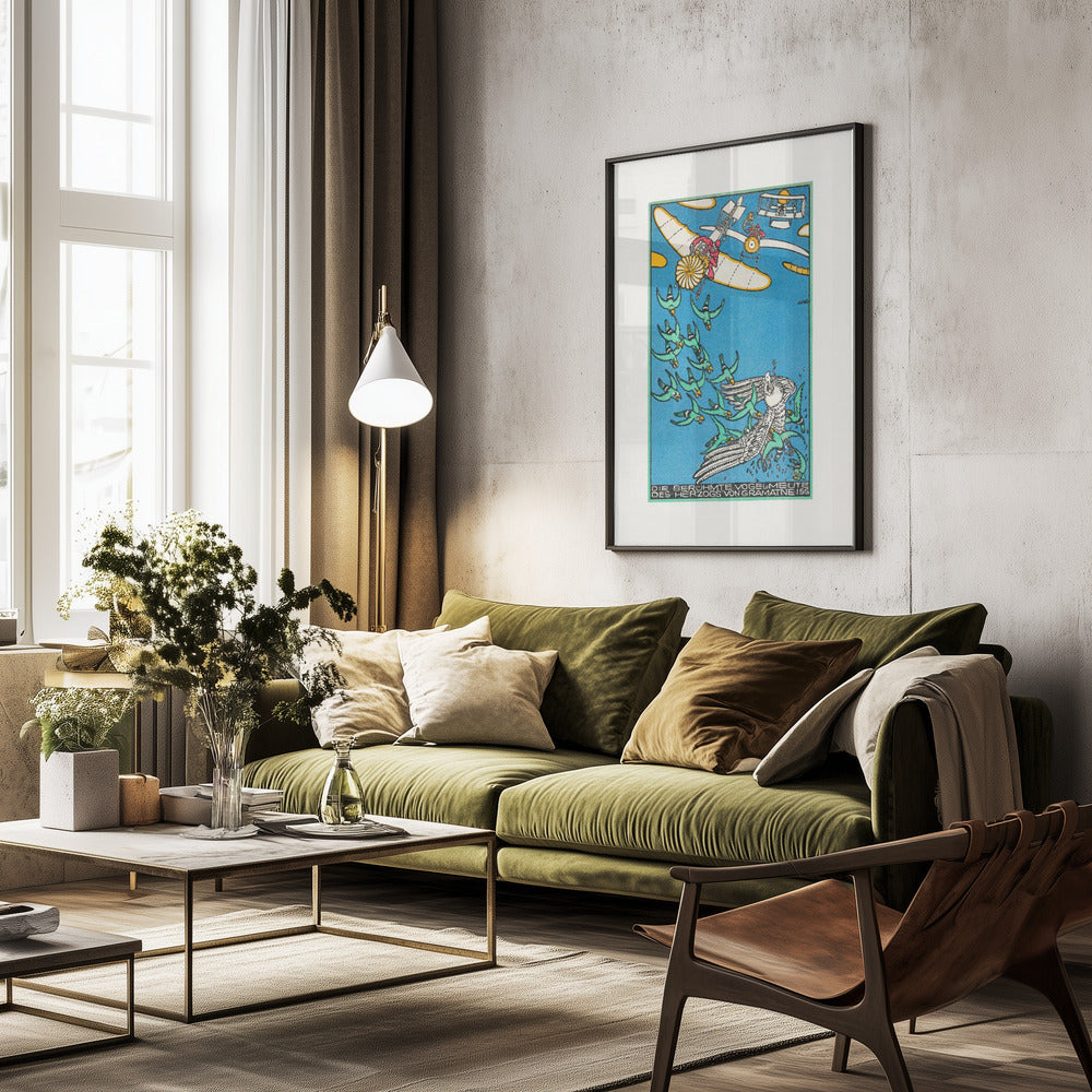 The Duke of Gramatneiss's Famous Pack of Birds - Poster / Art Print - interiör