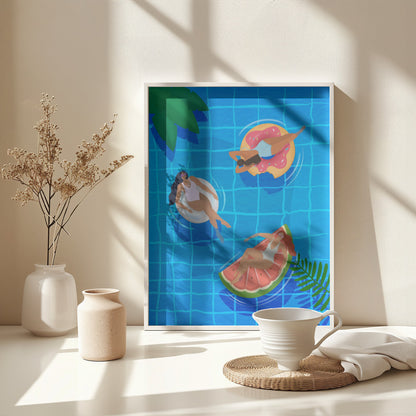 Pool Ladies - Poster / Art Print - interiör