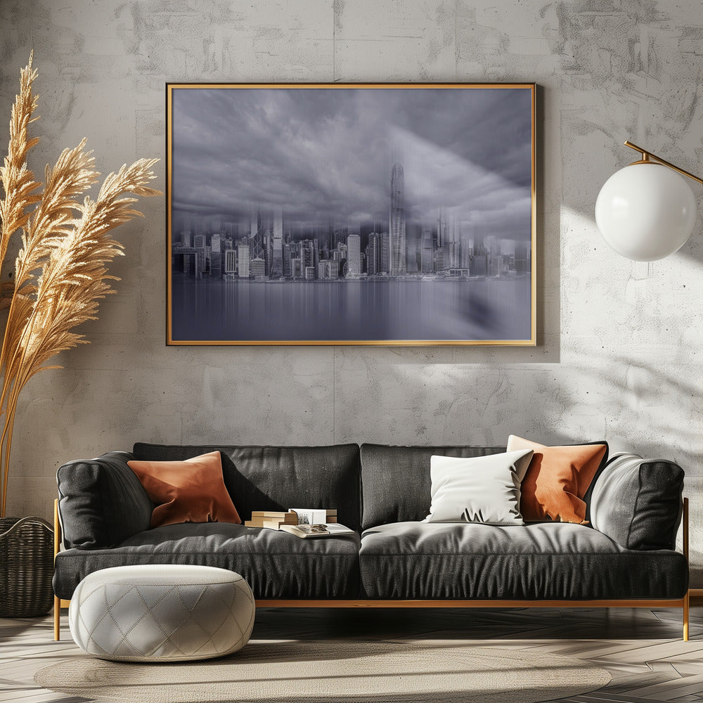A view of Victoria Harbor in Hongkong - Poster / Art Print - interiör