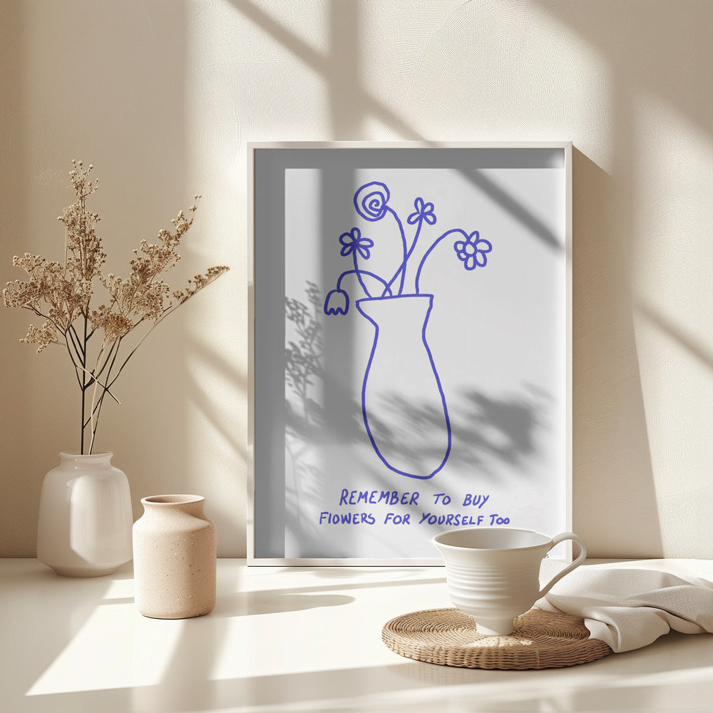 Buy Flowers for Yourself - Poster / Art Print - interiör
