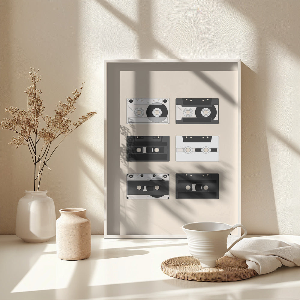Cassette Pattern #1 - Poster / Art Print - interiör