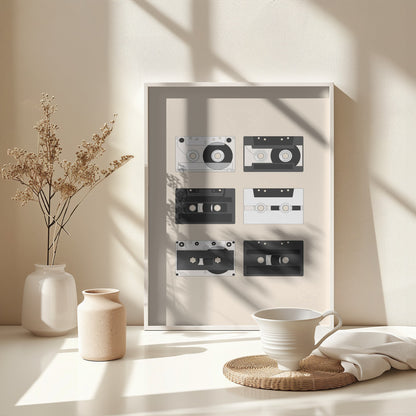 Cassette Pattern #1 - Poster / Art Print - interiör
