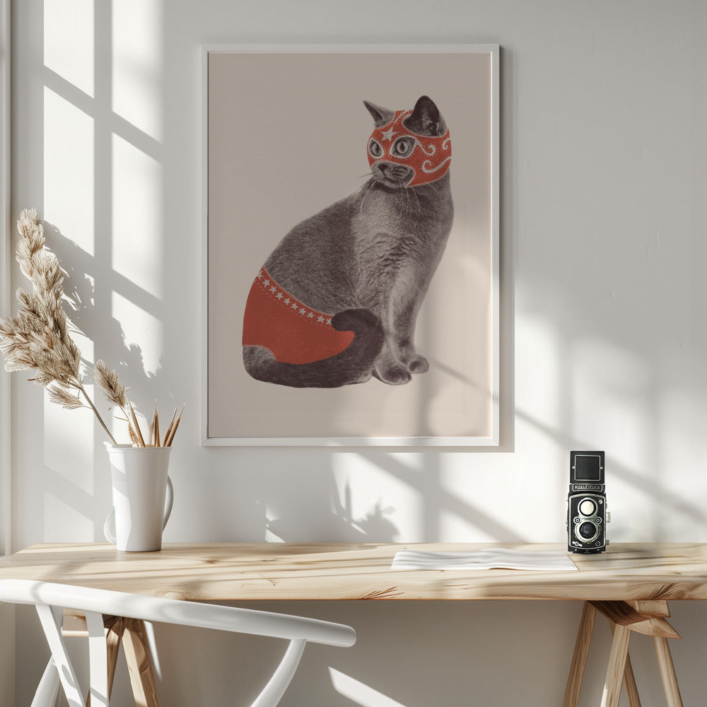 Chat Catcheur - Poster / Art Print - interiör