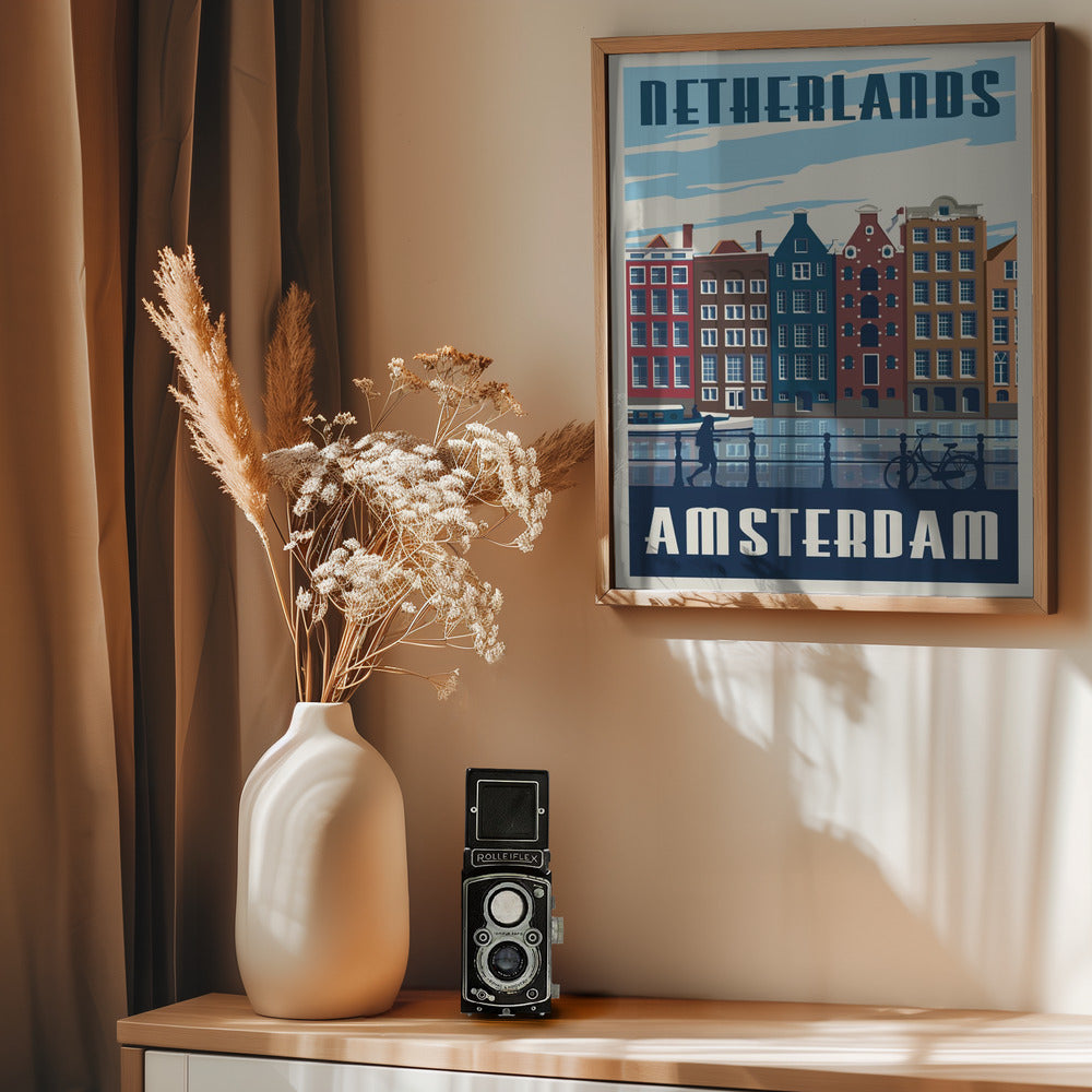Amsterdam Travel Print - Poster / Art Print - interiör