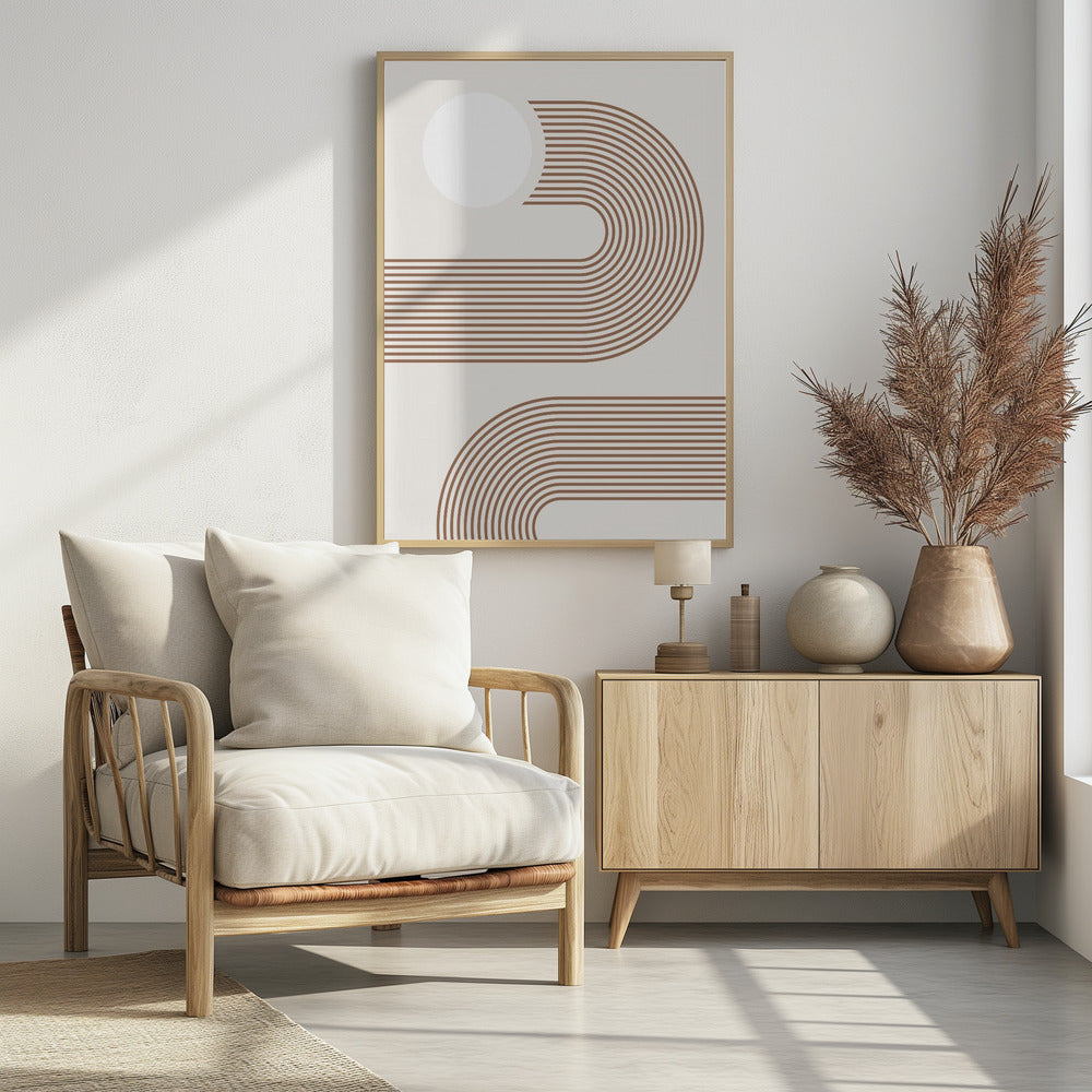 Beige Arc Poster No.2 - Poster / Art Print - interiör