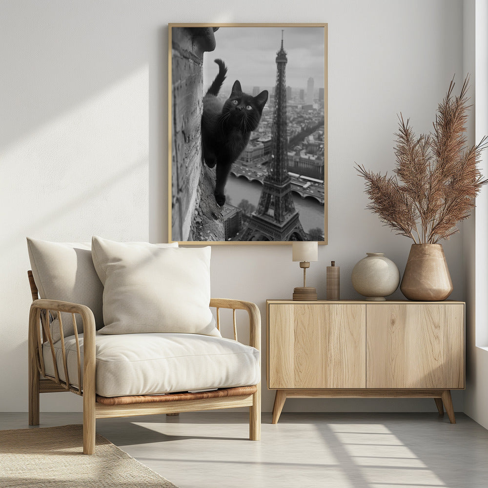 Kitty in Paris - Poster / Art Print - interiör