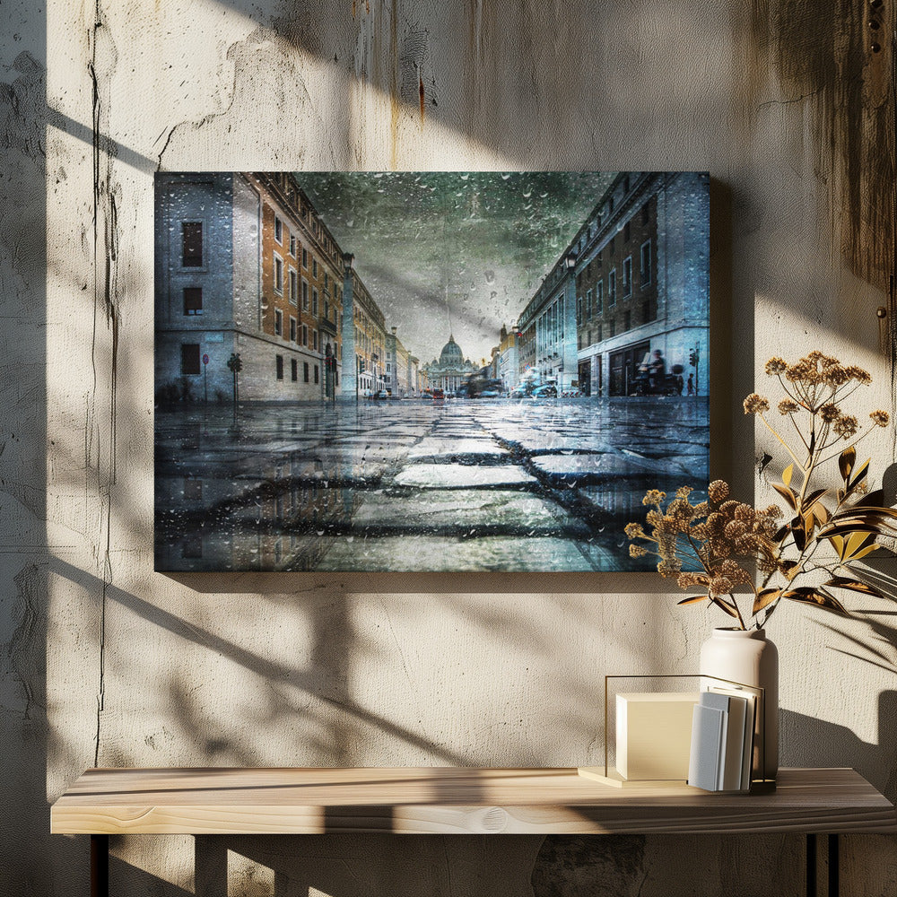Via della Conciliazione after the rain - Poster / Art Print - interiör