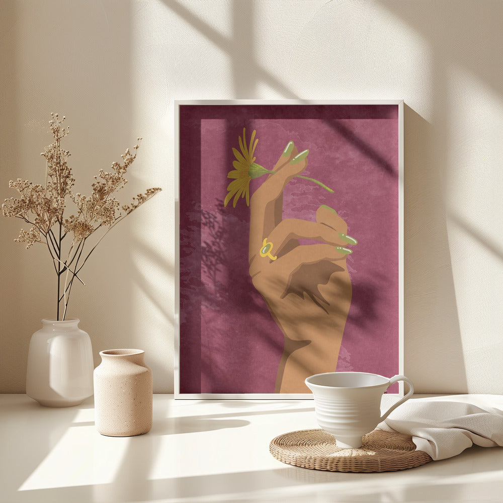 Smoking Flower - Poster / Art Print - interiör