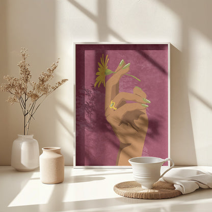 Smoking Flower - Poster / Art Print - interiör