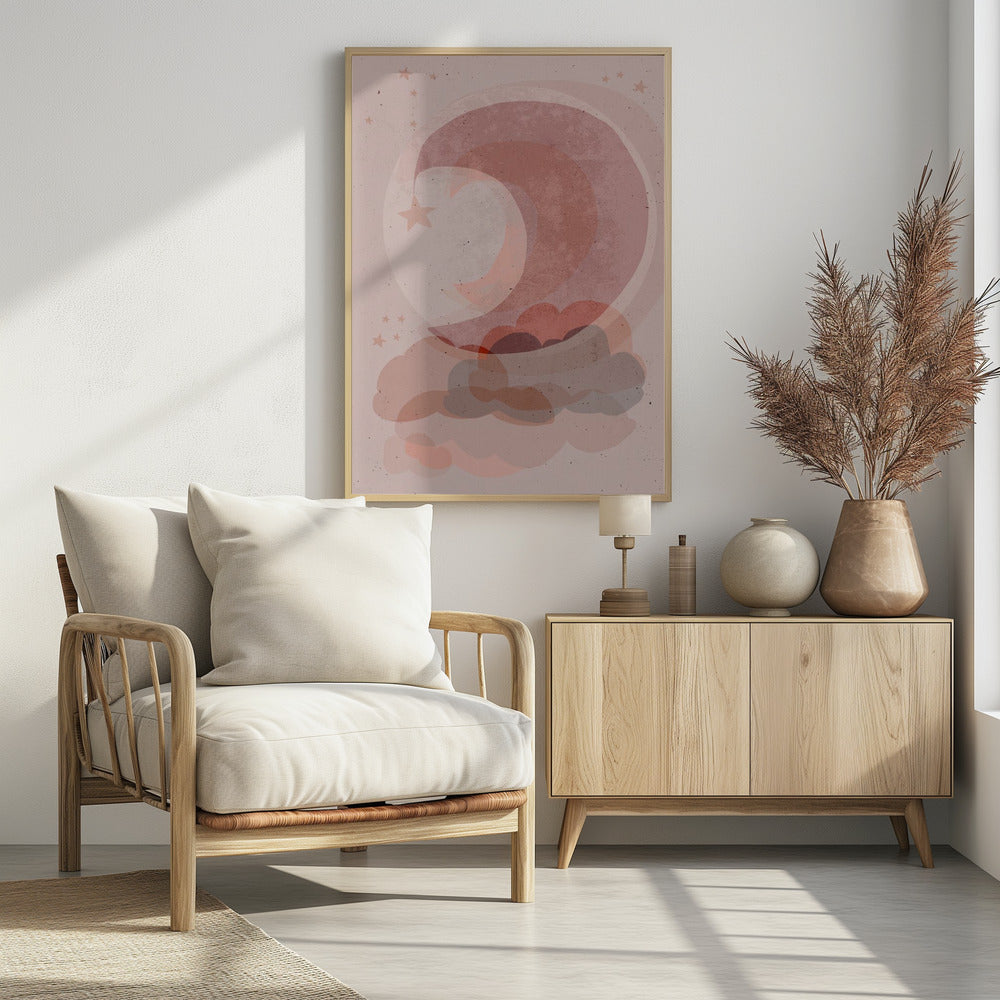 Gentle Moon - Poster / Art Print - interiör