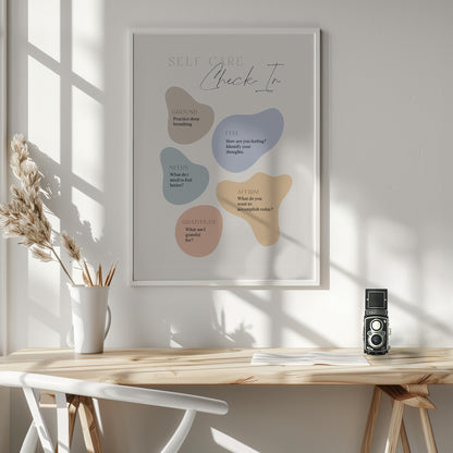 Self Care Checkin - Poster / Art Print - interiör