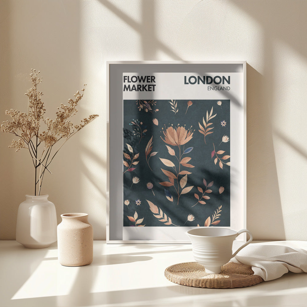 Flower Market London - Poster / Art Print - interiör