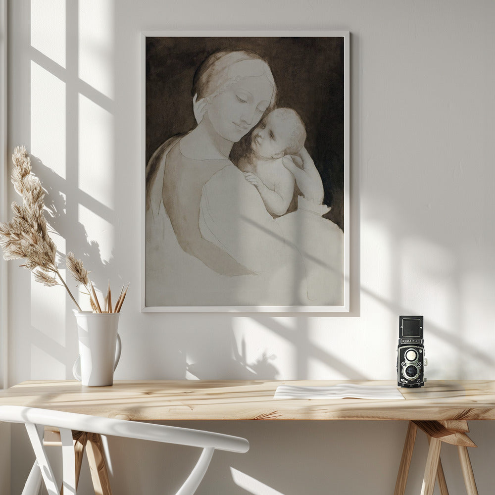 Madonna and Child - Poster / Art Print - interiör