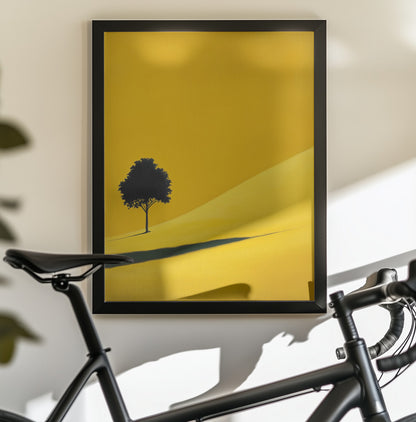 Yellow Field Tree - Poster / Art Print - interiör