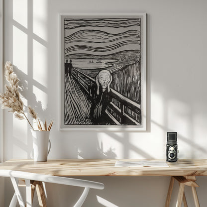 Skriet - The Scream - Mono - Poster / Art Print - interiör