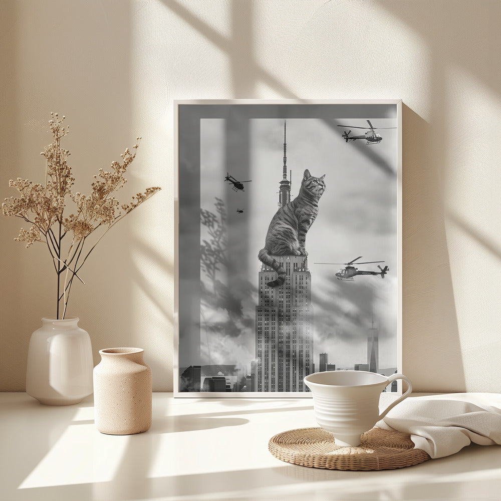 Cat on top - Poster / Art Print - interiör