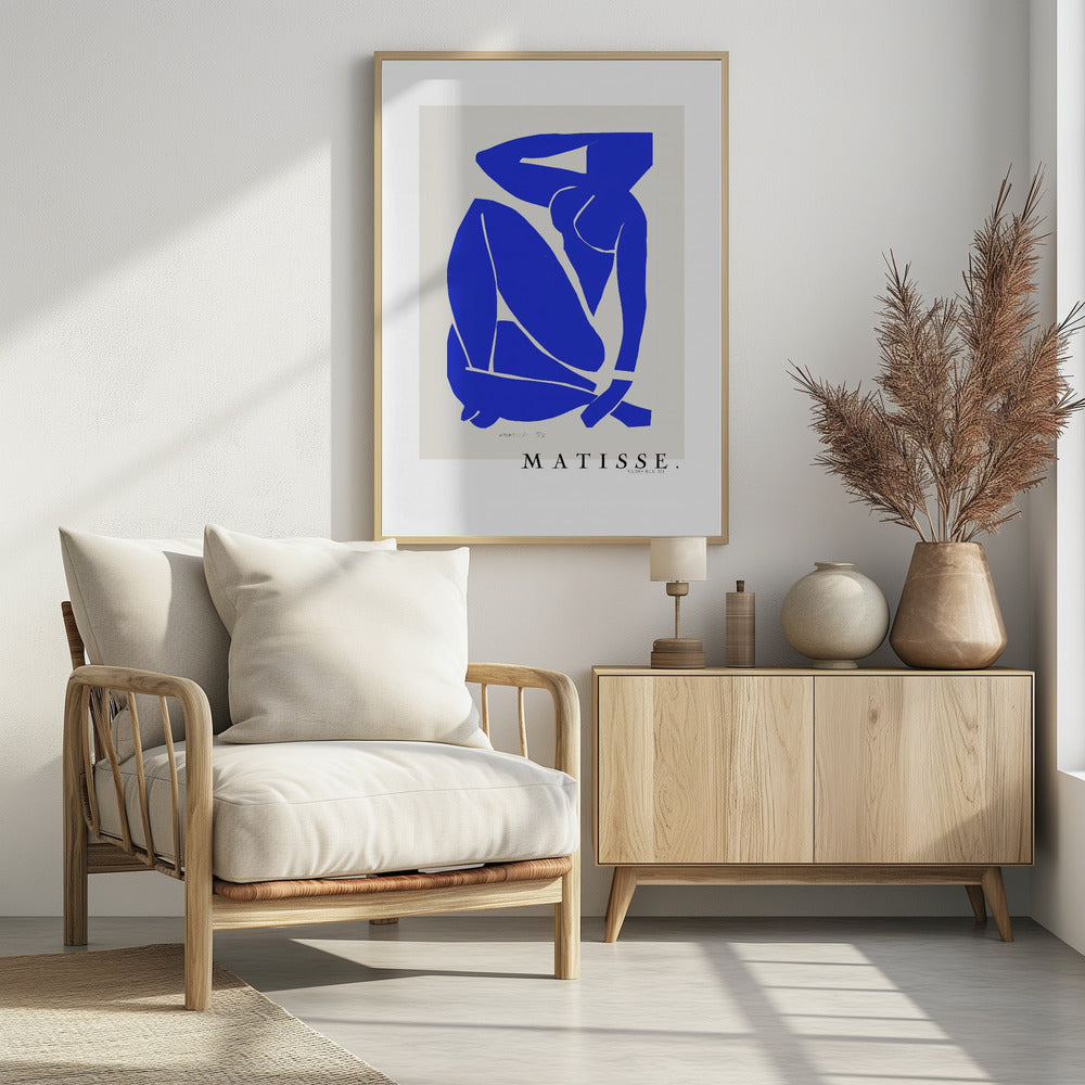 Nudo Blu III 1952 Boarder - Poster / Art Print - interiör