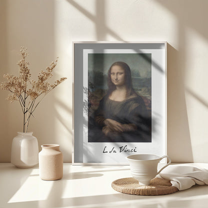 Mona Lisa Del Giocondo Signature (1503–1506) - Poster / Art Print - interiör