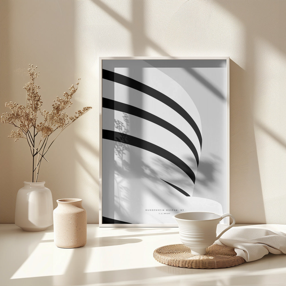 Minimal Guggenheim museum - Poster / Art Print - interiör