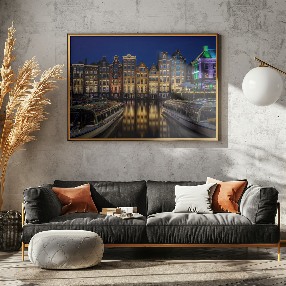 Damrak Amsterdam - Poster / Art Print - interiör