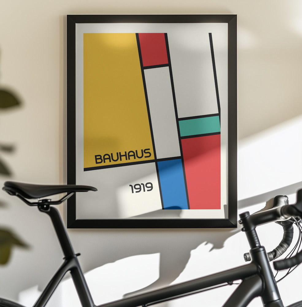 Bauhaus Geometric Design Retro - Poster / Art Print - interiör