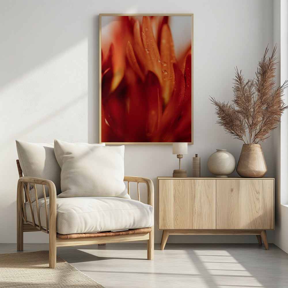 Red Flowers 03 - Poster / Art Print - interiör