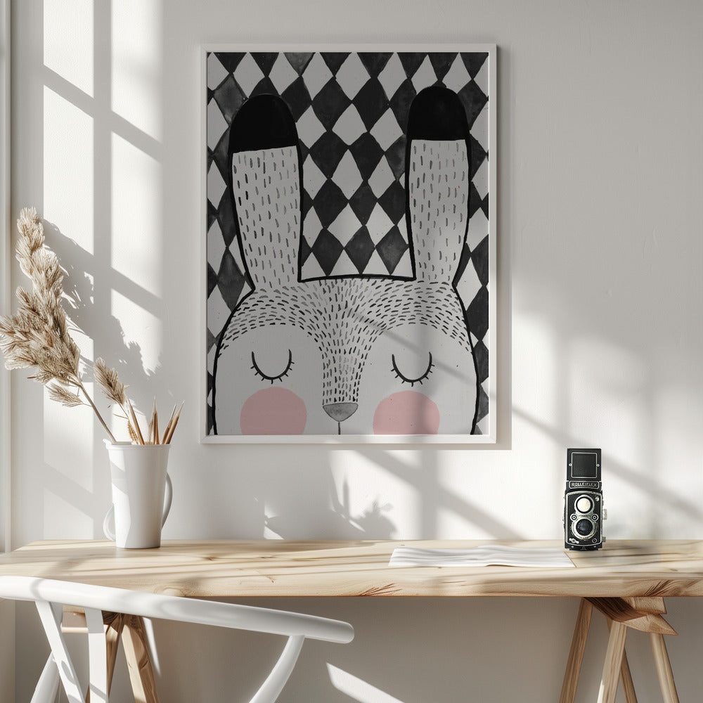 Bunny - Poster / Art Print - interiör