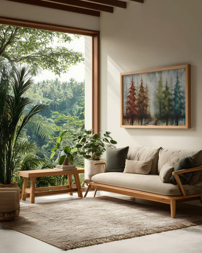 Forest With Earth Tones - Poster / Art Print - interiör