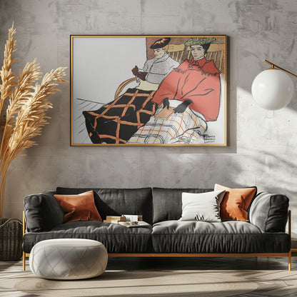 Man and Woman Sitting Together (1897) - Poster / Art Print - interiör