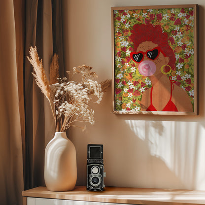 Strawbeery Lady - Poster / Art Print - interiör