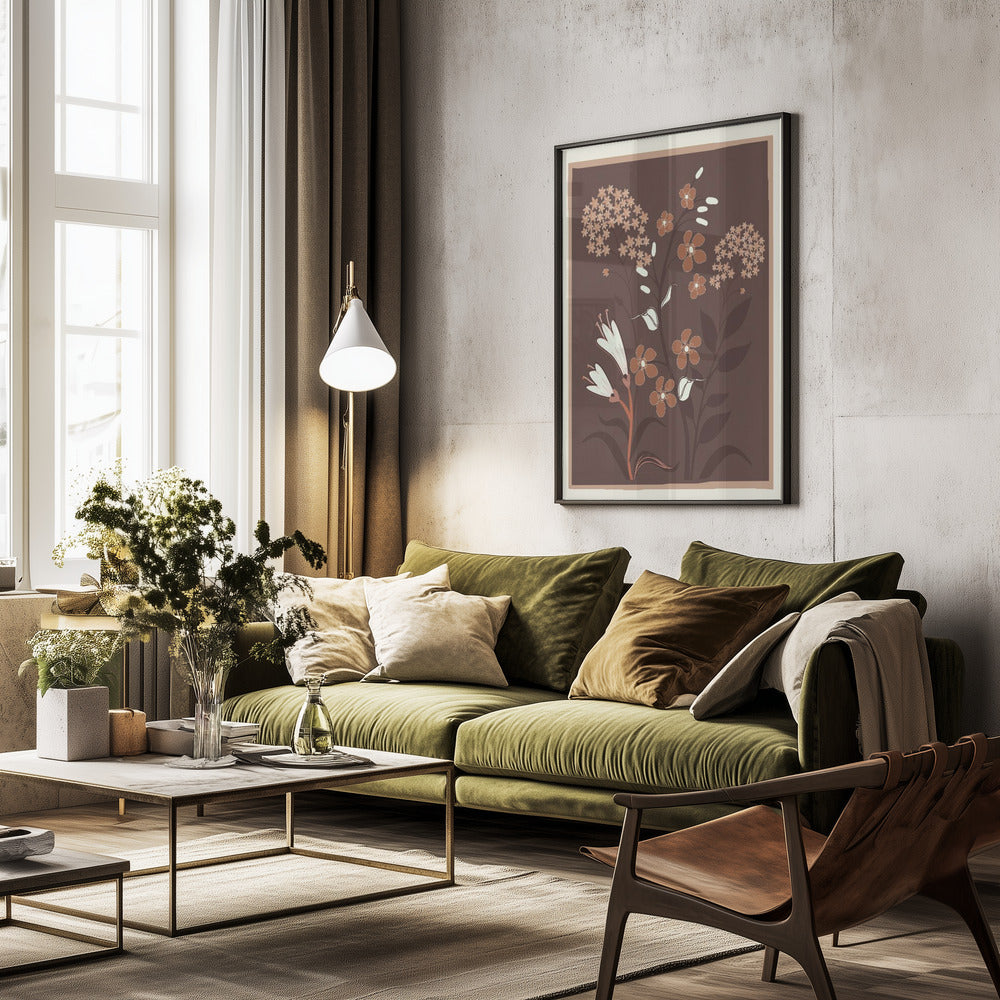 Floral Harmony - Poster / Art Print - interiör