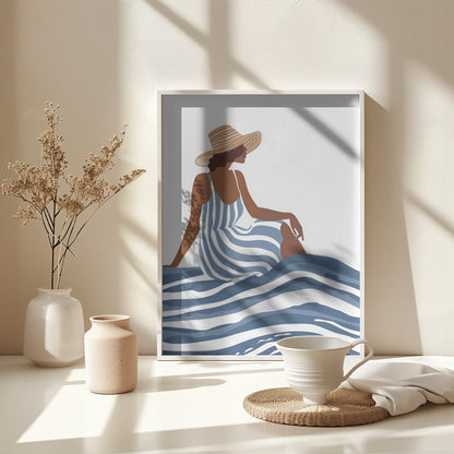 The Girl In the Striped Dress - Poster / Art Print - interiör