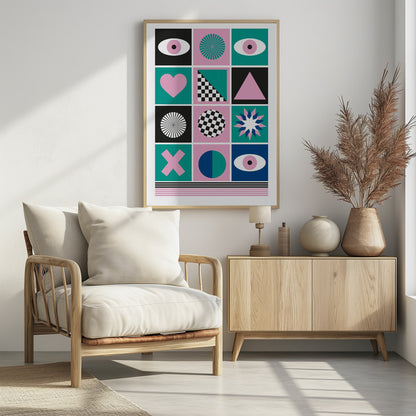 GEOMETRIC III - Poster / Art Print - interiör