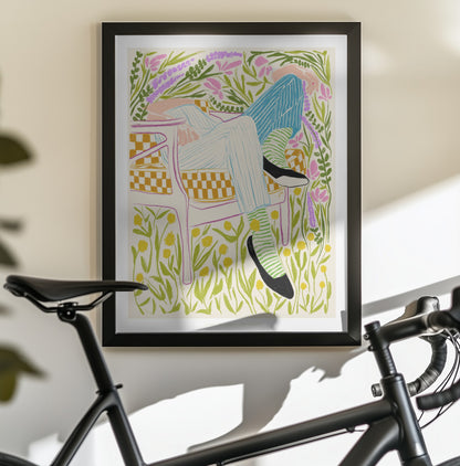 Quiet in the garden - Poster / Art Print - interiör