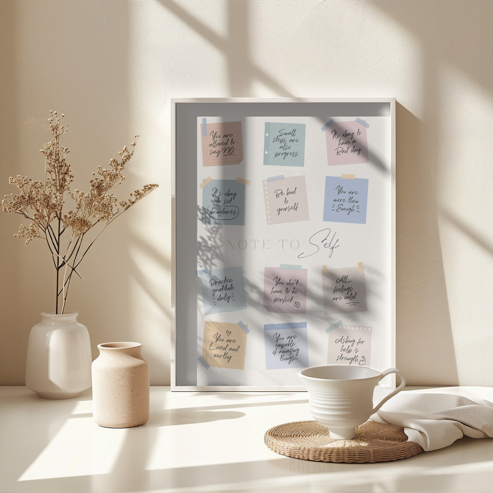 Note To Self - Poster / Art Print - interiör